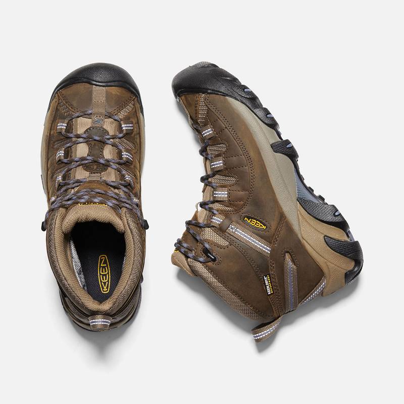 Keen Targhee II Mid Waterproof Wanderstiefel Damen DE-97208 Slate Black/Flint Stone - Keen Damenschu